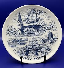 Vintage Norwegian Blue & White Souvenir Plate by Danish Porcelain picture