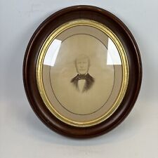 Antique Portrait of Man, Sepia Tones, in Oval Walnut Frame 16x14 picture