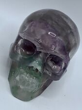Rainbow Fluorite High Quality Carved Crystal Skull **Top Shelf / Grade-A** picture