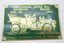 3rd Annual Crew Meet 8-18-62 Richmond VA Antique Automobile Club of America (A4) picture