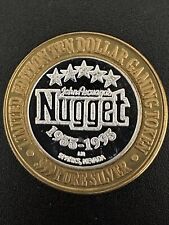 $10 John Ascuaga’s Nugget 1955-1995 .999 Silver Strike, Sparks, NV. picture