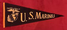 Vintage U.S. Marines 27.5 Inch Pennant Semper Fi Fidelis Marine Corp Seal picture