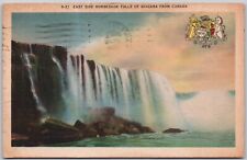Vintage Postcard East Side Horseshoe Falls of Niagara Canada 1956 Scenic View picture
