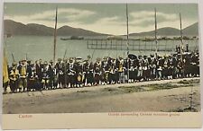 Guards Surrounding Chinese Execution Ground. Canton. Postcard. picture
