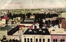 Bird's Eye View Wausau WI Divided Postcard 1908 picture