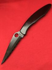 Spyderco POLICE PROTOTYPE Black Oxide C07S RARE Knife Pre-Owned picture
