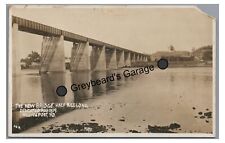 RPPC New Bridge 1909 WILLIAMSPORT MD Maryland Vintage Real Photo Postcard picture
