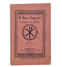 Vintage 1894 Latin Religious Booklet They May All Be One Teaching Prayer #118A6 picture