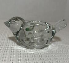 Vintage Indiana Clear Crystal Glass Bird Votive Tea Light Candle Holder picture