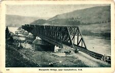 Matapedia Bridge Campbellton New Brunswick White Border Postcard Antique picture