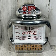 VTG 2000 Coca Cola Silver Jukebox Cookie Jar by Gibson picture