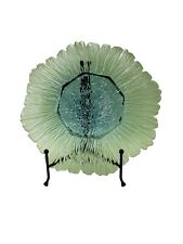 Vintage Tapio Wirkkala Flower Green Sunflower Art Glass Serving Bowl Plate picture