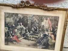 Lithograph, picture with frame (slightly damaged), 