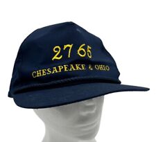 Vtg Chesapeake Ohio Railroad 2765 Snapback Hat Cap Blue Embroidered Rope Signed picture