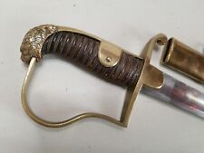 British P1796 Lion Headed Cavalry Officers Sword Saber w/Scabbard - Damascus picture