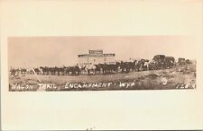 RPPC Encampment Wyoming Wagon Trail Town Scene early 1900s picture