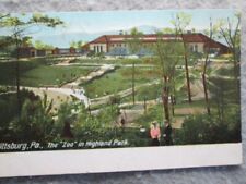 Antique The Zoo In Highland Park, Pittsburg, Pennsylvania Postcard 1907 picture