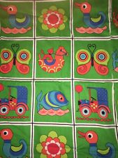 Vitg 1960's 70's Patchwork OP ART Mod Flower Butterfly Toy Mod Retro  Fabric picture