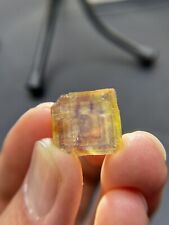6.3g natural purple Phantom window Yellow fluorite mineral crystal-China picture
