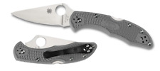 Spyderco Knives Delica 4 Lockback Gray FRN VG-10 Stainless C11FPGY Pocket Knife picture
