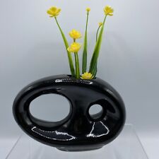 Toyo Japanese Vase Sculpture IJapan MCM minimalist Black Gloss Form picture