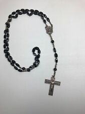 Vintage Glorious Mysteries Rosary Military Pull Chain  † Signed ROMA  20