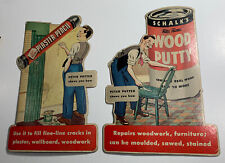 2 Diff Peter Putter Cardboard Easel Signs C 1940’s Paint Interest Schalk’s Rare picture