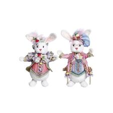 Mark Roberts Spring Mr. and Mrs. Sweet Fluffy Rabbit Figurine 14 -15