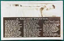 1942 A Sailor's Prayer RPPC Tattooed Sailor Posted WWII Postcard Great Lakes  picture