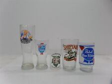 Lot Of 5- Mixed Brand Barware Drinking Glasses (Pabst, Shipyard, Omaha) picture