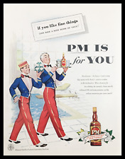 1955 PM Exceptionally Fine Whiskey Vintage Print Ad picture