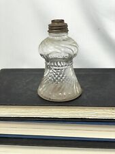 Vintage Clear Glass Swirl Base Minature Mini Oil Lamp EAPG picture