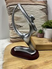 Herco Gift Professional Sculpture Ballerina/dancer Art Piece Wood Faux Silver picture