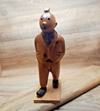 wooden Tintin sculpture, Moroccan Wooden Tintin figurine picture