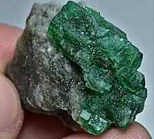 61 Carat Amazing Deep Green Color Unique Emerald Crystal Bunch Specimen picture