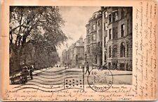 Postcard 1907 Beacon Street BOSTON, MA Horses, People Undivided Back picture