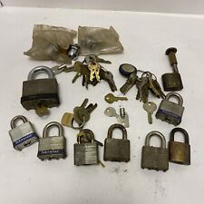 Lot Of Vintage Padlocks And Keys - Master Lock WB - SEE NOTES picture