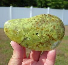 Our Finest Green OPAL Crystal Madagascar Freeform Polished Palmstone For Sale picture