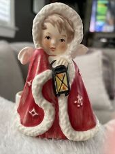 Vintage Goebel West Germany Figurine Candle Holder Red Coat Angel Lantern ROBSON picture