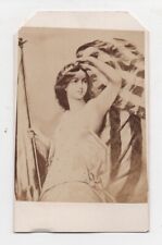 1860s CDV Photo after Painting of Lady Liberty with American Flag picture