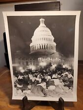 1932 Press Photo Around 450 California War Veterans Sleep On The Capitol Grounds picture