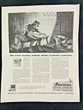 American Wheelabrator Equipment Metal Cleaning Magazine Ad 10.75 x 13.75  picture