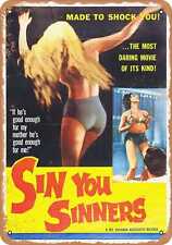 Metal Sign - Sin You Sinners (1963) - Vintage Look picture