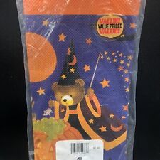 Vtg Halloween Party Paper Tablecloth Black Cats Bears American Greetings NOS picture