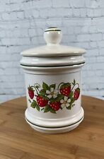 Sears and Roebuck Strawberry Fields Vintage Kitchen Canister Jar With Lid picture