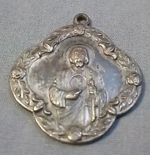 Vintage Catholic Medal National Shrine of St Jude Chicago Illinois Silver Tone picture
