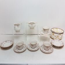 Set of Noritake Ivory China Gallery Cups, Saucers, Cream & Sugar Cups picture