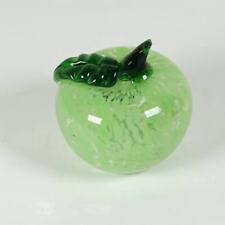 Art Glass Light Green Small Speckled Apple Fruit Decor  picture