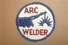 RARE ORIGINAL VINTAGE ANTIQUE ARC WELDER WELDING EMBROIDERED EMBLEM PATCH ~ NOS picture