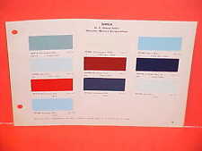 1962 1963 1964 CHRYSLER SIMCA BERTONE COUPE 5 1000 1300 1500 PAINT CHIPS CHART picture
